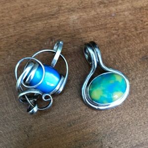 Brilliant Stone + Silver Pendants